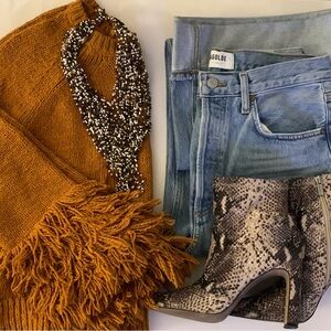 AGOLDE Dame High-Rise Cuffed Wide-Leg Jeans